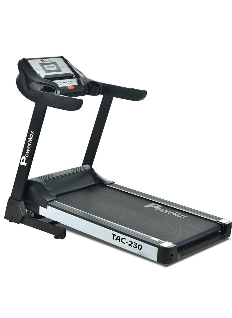 PowerMax Fitness PowerMax Fitness TAC-230 (4HP) Motorised Treadmill for Home [Speed:14.8kmph, Max User Weight:110kg, Foldable, 12 Workout Programs, MP3] Free Installation Assistance & Demo  - Image 1