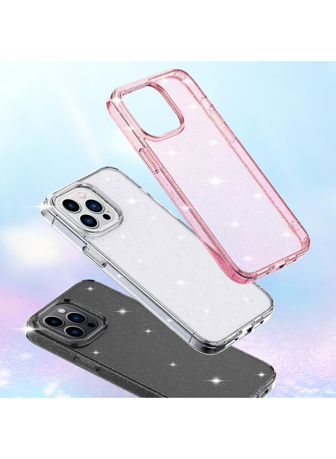 S-TOP Case For iPhone 14 Plus Crystal Clear Glitter Airbag Phone Case - Image 3