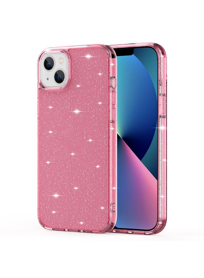 S-TOP Case For iPhone 14 Plus Crystal Clear Glitter Airbag Phone Case - Image 1