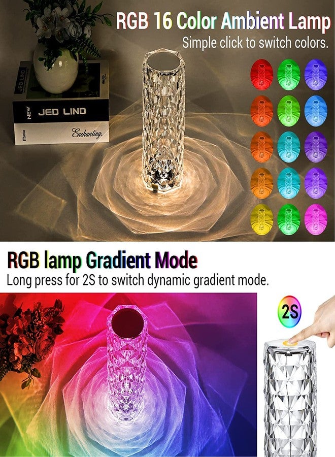 Gesto Crystal Lamp for Home Decor - 16 Color Changing RGB Lights for Room with Remote Control, Touch Control Night lamp for Bedroom | Birthday Gift for Girls, Wedding and Anniversary Gift for Couples - Image 2