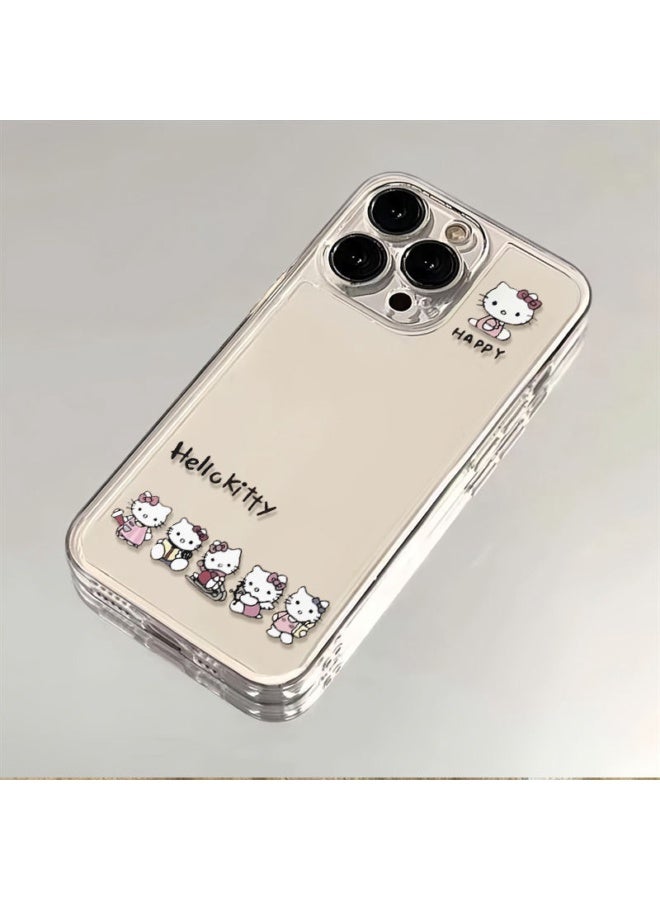 Cute Simple Transparent Hello Kitty Phone Case for iPhone Series - Image 1