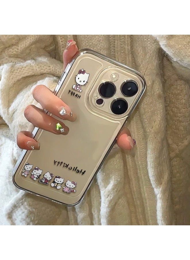 Cute Simple Transparent Hello Kitty Phone Case for iPhone Series - Image 3