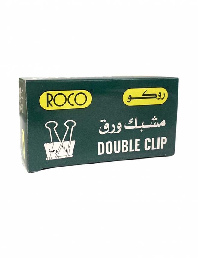 ROCO DOUBLE CLIP FOLDBACK 1/4 12P/PKT 32MM