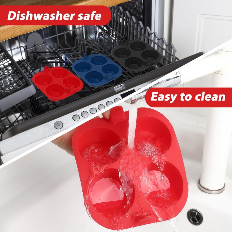 Webake 3PCS Silicone Air Fryer Muffin Pan for Baking 4 Cavity Air Fryer Egg Bites Silicone Mold, Nonstick BPA Free Muffin Tins - Image 5