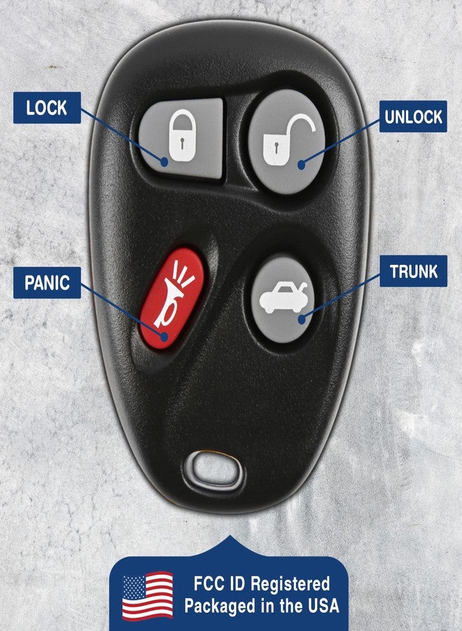 كي ليس اوبشن مفتاح بديل من KeylessOption لسيارات شيفروليه كافاليير، كاديلاك، أولدزموبيل، بونتياك جراند آم، وساتورن موديلات 2000-2007، جهاز تحكم عن بعد بأربعة أزرار L2C0005T، يتطلب فني مفاتيح. - Image 5