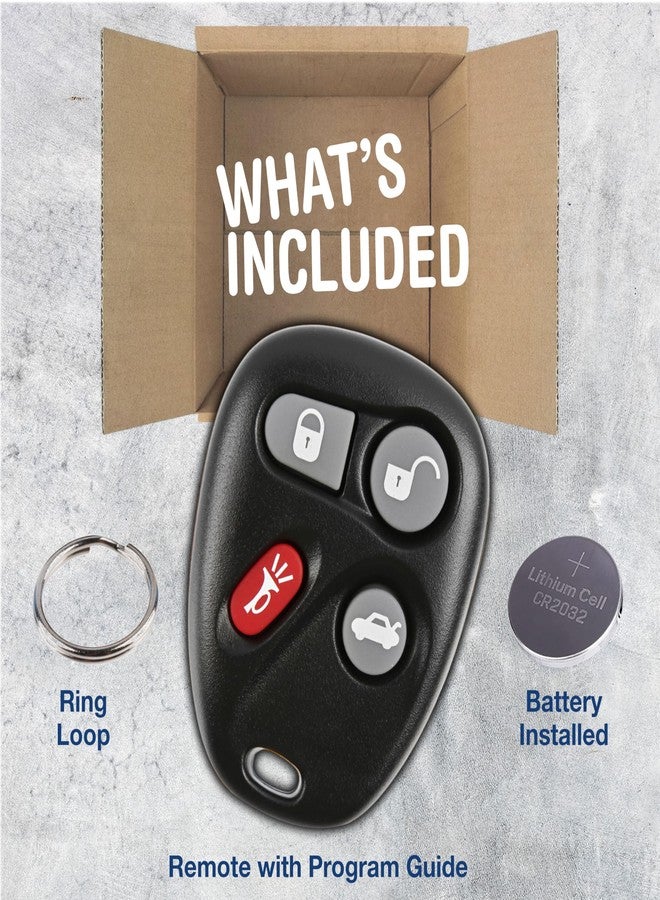 كي ليس اوبشن مفتاح بديل من KeylessOption لسيارات شيفروليه كافاليير، كاديلاك، أولدزموبيل، بونتياك جراند آم، وساتورن موديلات 2000-2007، جهاز تحكم عن بعد بأربعة أزرار L2C0005T، يتطلب فني مفاتيح. - Image 2