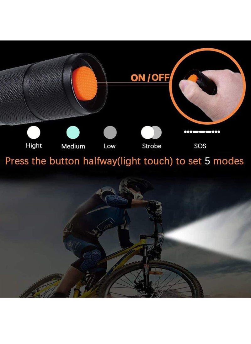 Y&D - Flashlight Torch Grade 5 Modes XML T6 3000 Lumens Led Waterproof Handheld for Camping Biking Hiking Outdoor Home Emergency 2 Pack - Image 1