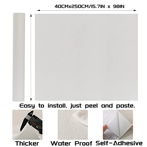 LOVADA Peel and Stick Wallpaper Rice White Silk Wall Paper - 15.7 x 98 Inch Self Adhesive Wallpaper Peel and Stick, Easy to Paste Wall Contact Paper for Stand Liner, Table and Door Makeover Decor - Image 2
