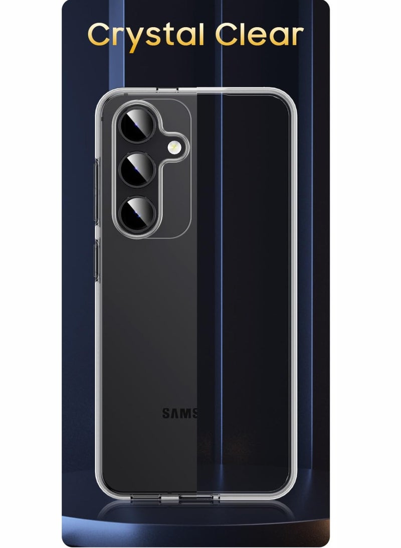 Techie Samsung Galaxy S24 Plus 6.7 Inch 2024 TPU Soft Corner Ultra Slim Clear Case Shockproof Anti Fingerprint Transparent Protective Back Cover - Image 2