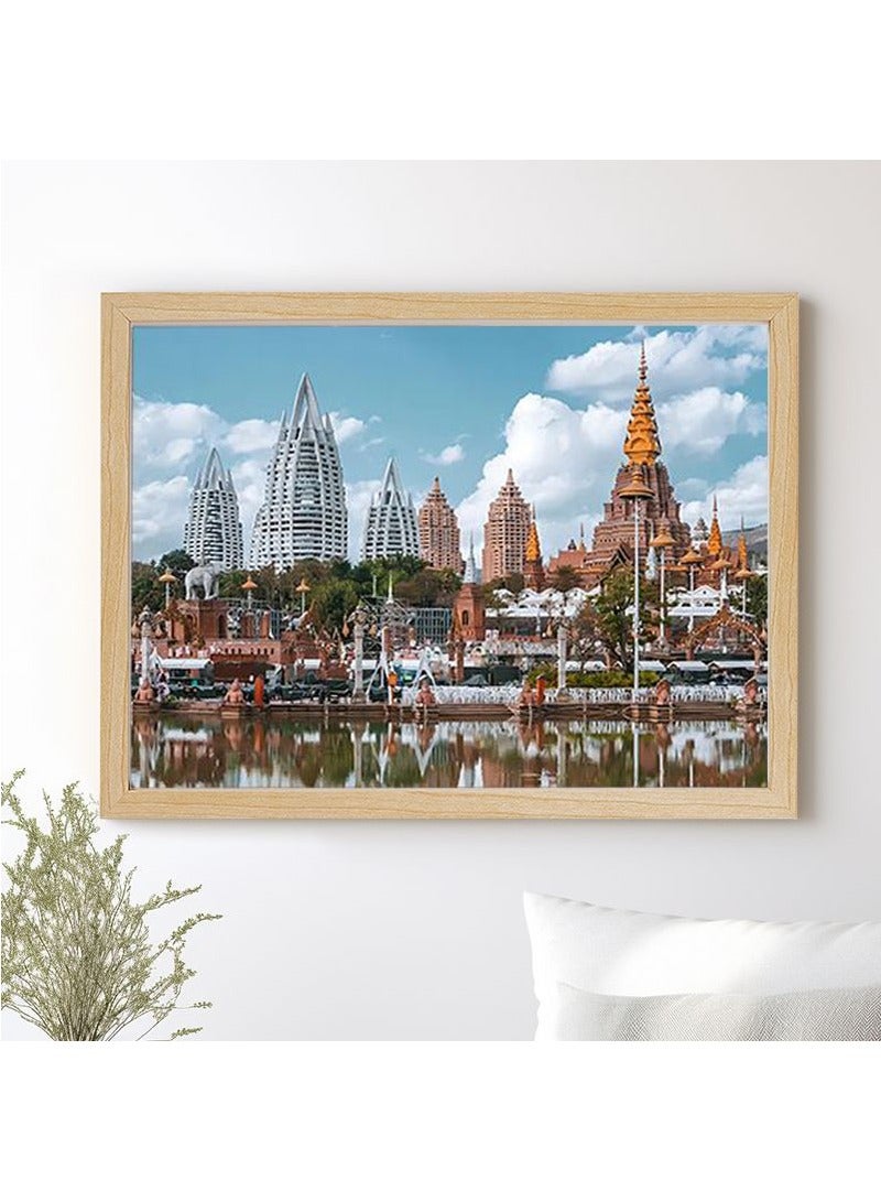 FASHION HOME 4 Packs A4 Display Picture Wall Hanging Photo Certificate Wooden Frame  - Image 5