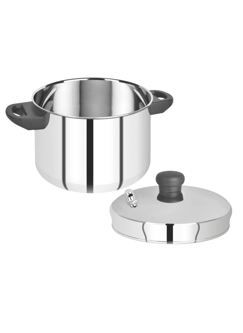 Pristine Pristine Stainless Steel Induction Compatible Long Lasting Traditional Idli Cooker with 4 Plate, 16 Idlis (20cm, Silver)  - Image 2