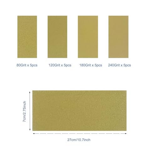 VOLSIVE Hand Sanding Block Set of 7, Rectangle Sanding Blocks Auto Body with 20Pcs Hook and Loop Sandpaper,Flexible for Automotive Paint and Woodworking Sand Furniture Home Arts and DIY Crafts - Image 2