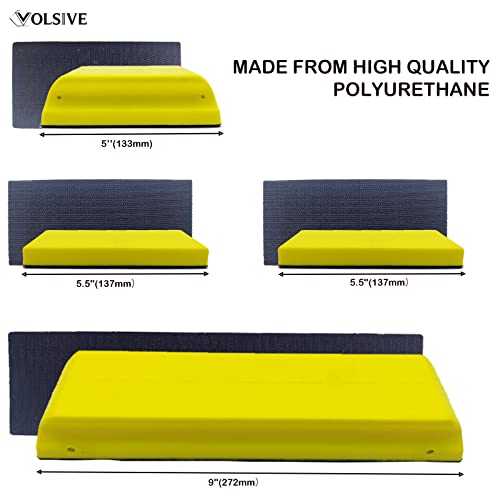VOLSIVE Hand Sanding Block Set of 7, Rectangle Sanding Blocks Auto Body with 20Pcs Hook and Loop Sandpaper,Flexible for Automotive Paint and Woodworking Sand Furniture Home Arts and DIY Crafts - Image 3
