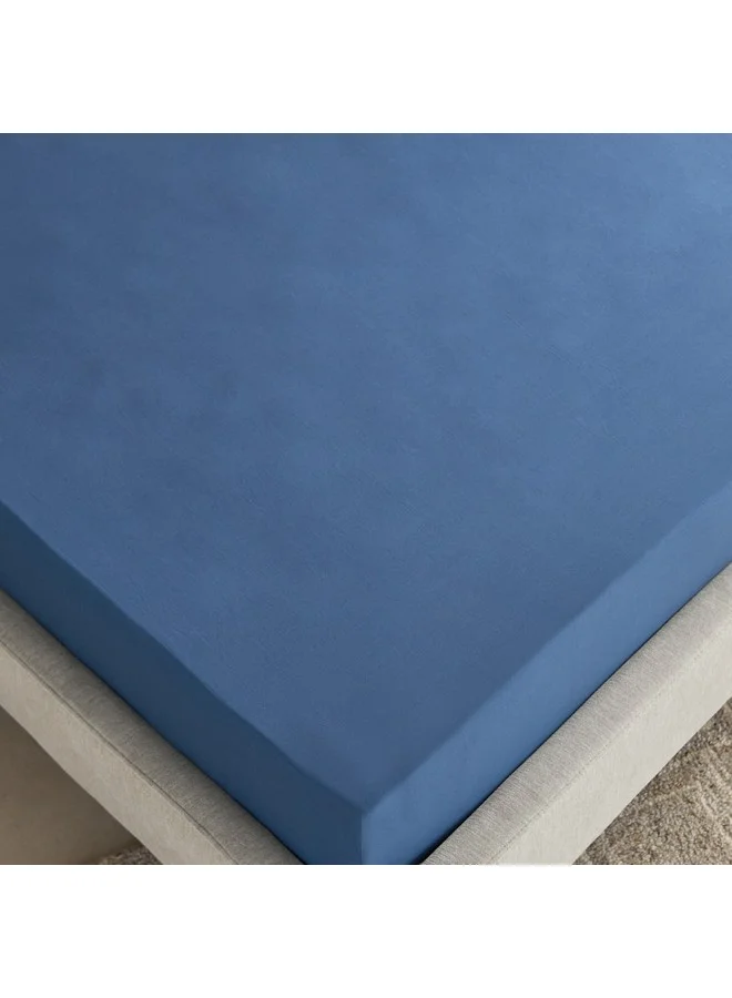 Home Box Essential Cotton Twin Fitted Sheet 120 x 200 x 36 cm