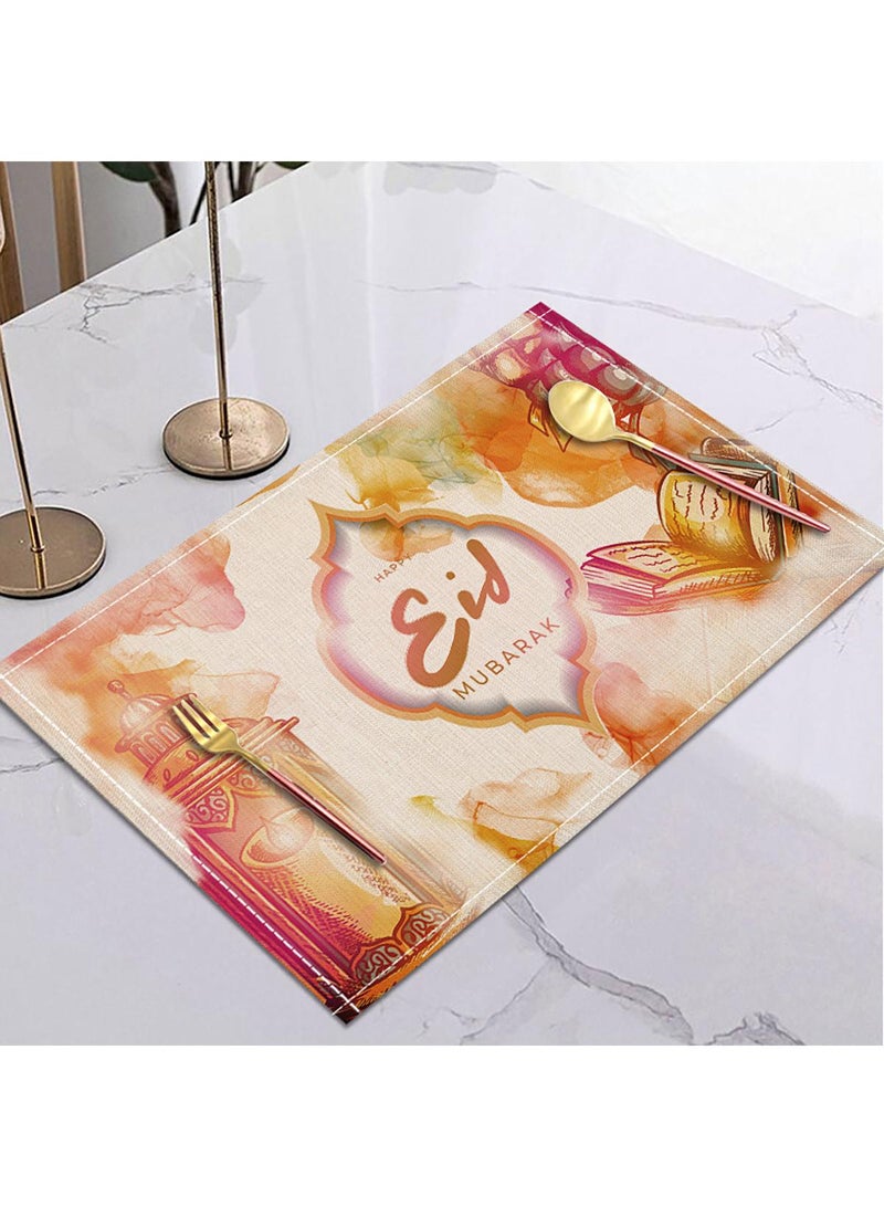 general Eid Mubarak Table Placemats Set Ramadan Kareem Table Decorations Ramadan Decor Sets For Dining Supply