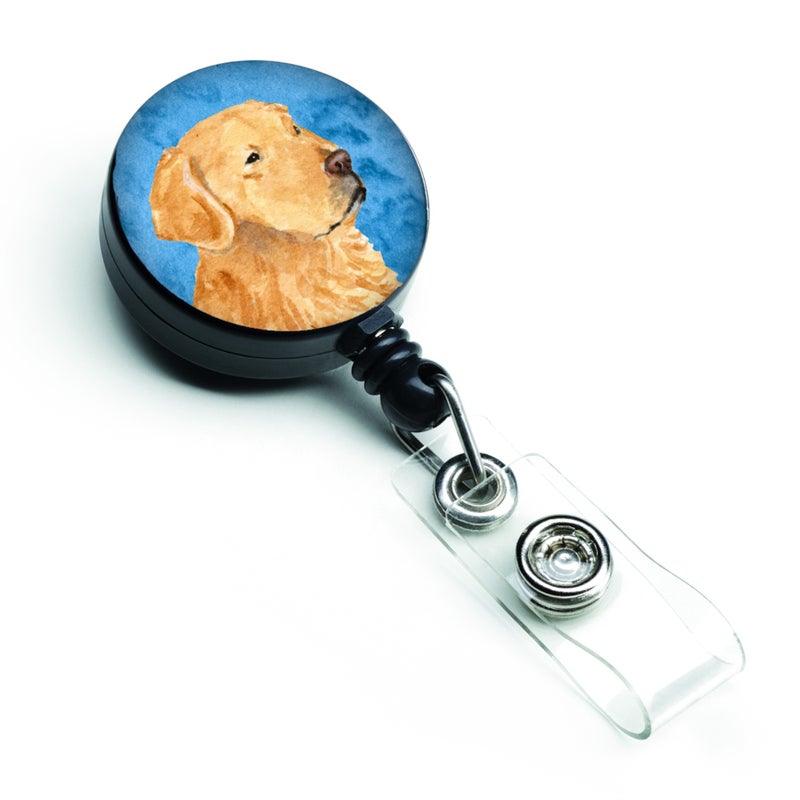 ""Caroline's Treasures Clumber Spaniel Retractable Badge Reel or ID Holder with Clip  Multicolor (SS4752-BU-BR)""