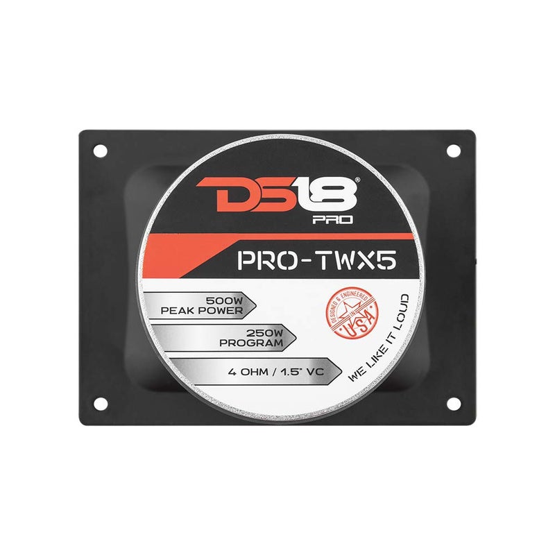 DS18 PRO-TWX5 Aluminum Super Bullet Tweeter 1.5" VC 500W Max, 250W RMS, 4 Ohms with Built in Crossover Tweeters are The Best in The Pro Audio and Voceteo Market (1 Speaker) - Image 5