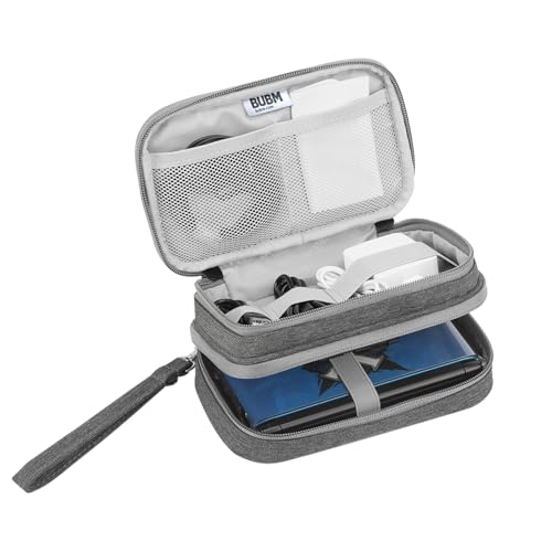 BUBM Double Compartment Storage Case Compatible with 3DS/3DS XL/New 2DS XL and Accessories, Protective Carrying Bag, Portable Travel Organizer Case,Gray - Image 2