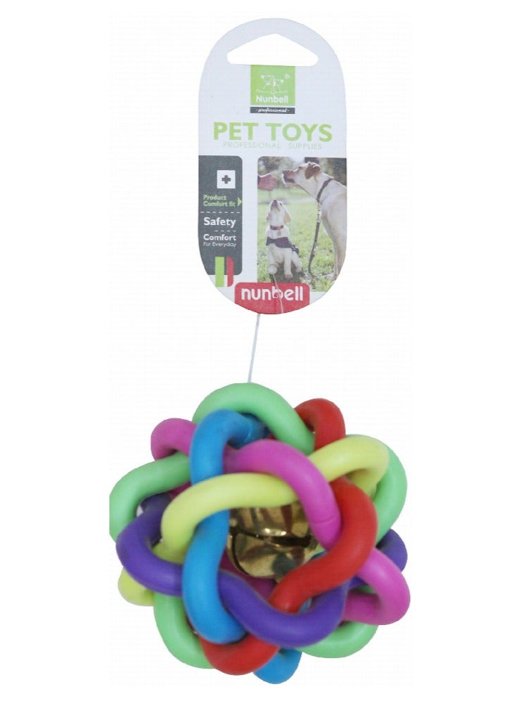 Nunbell المتوسطة متعددة الألوان معقود الكرة لعبة