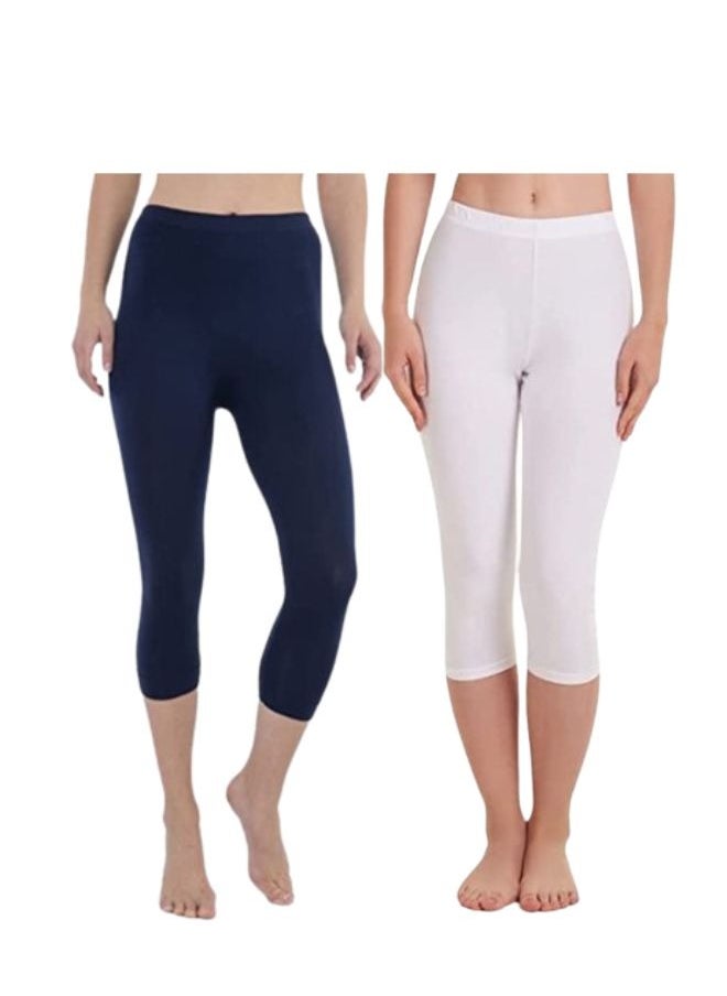 Carina - Plain Bermuda short leggings for women with high elastic waist high quality materials good ventilation and soft touch (2 pieces ) - Image 1