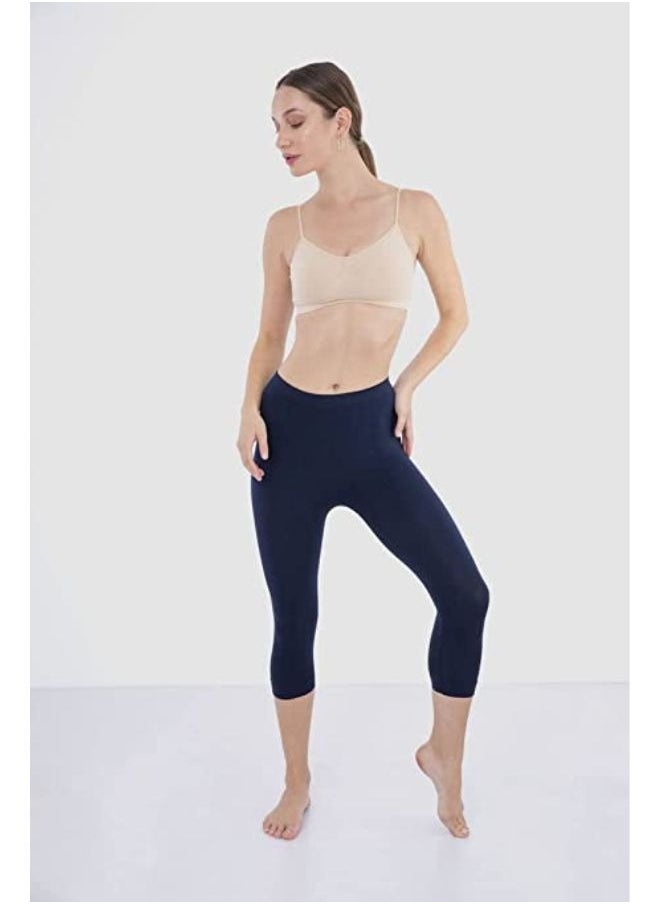 Carina - Plain Bermuda short leggings for women with high elastic waist high quality materials good ventilation and soft touch (2 pieces ) - Image 1
