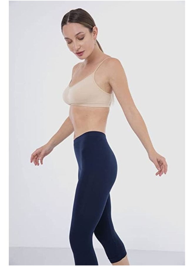 Carina - Plain Bermuda short leggings for women with high elastic waist high quality materials good ventilation and soft touch (2 pieces ) - Image 1