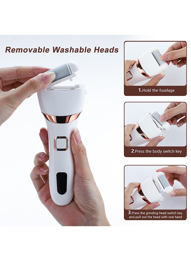 إسكدنيا Electric  Foot  Callus Remover  with 3 Roller Heads - Image 5