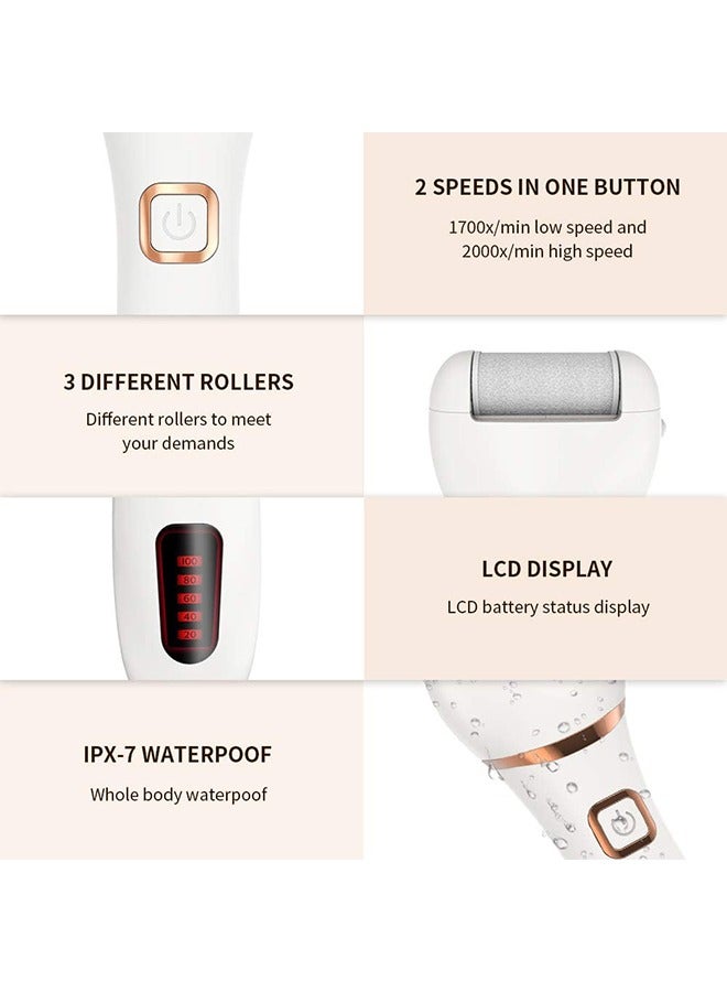 إسكدنيا Electric  Foot  Callus Remover  with 3 Roller Heads - Image 3