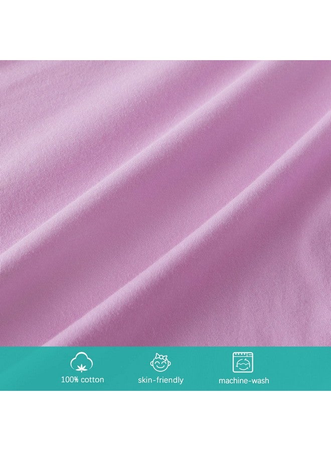 Biloban Bassinet Sheets Fit for AirClub, AMKE 3 in 1 Bassinet, Newton, Larex and Bellababy Bassinet Bedside Sleeper, 100% Cotton, 2 Pack, Ultra Soft Bassinet Sheet, Pink and Violet - Image 4