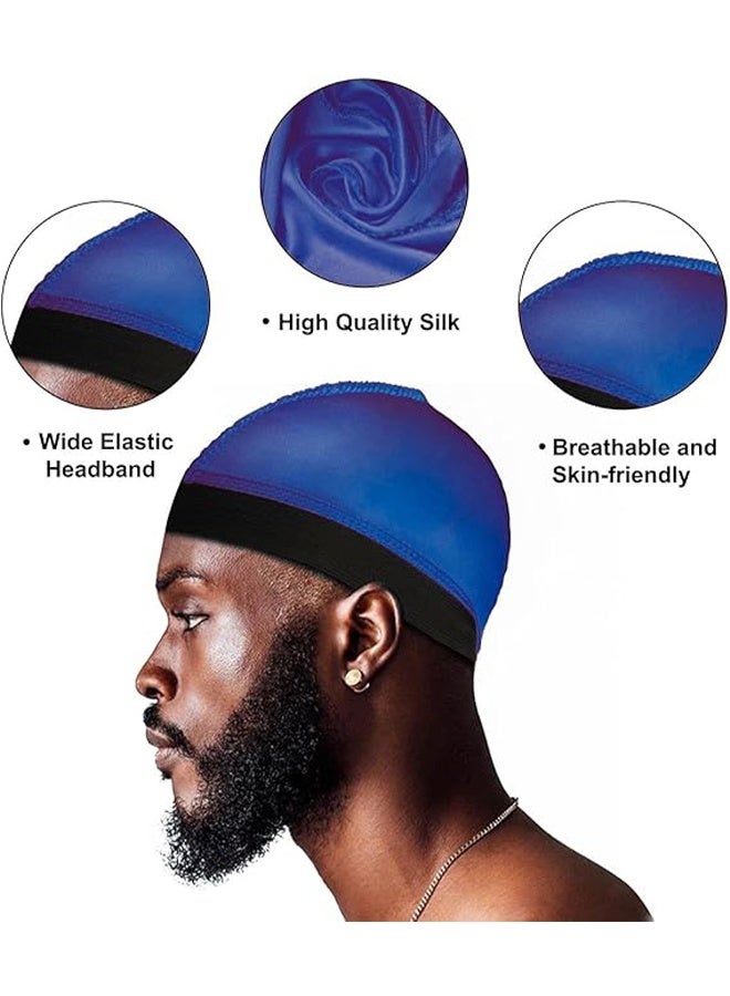 Ba Love 4 Pcs Wave Cap, Silk Stocking Wave Caps for 360 Waves, Silky Durag for Men, Stain Caps (Black) - Image 2