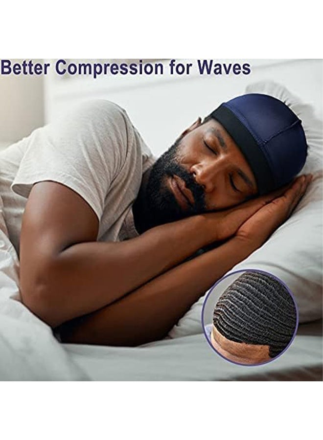 Ba Love 4 Pcs Wave Cap, Silk Stocking Wave Caps for 360 Waves, Silky Durag for Men, Stain Caps (Black) - Image 5