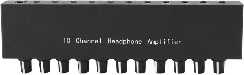 10 Channel Headphone Amplifier, 1 in 10 Out Stereo Audio Amp Portable Music Distributor Headphone Splitter, Stereo Amplifier for Studio and Stage - Image 1