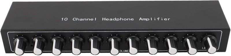 10 Channel Headphone Amplifier, 1 in 10 Out Stereo Audio Amp Portable Music Distributor Headphone Splitter, Stereo Amplifier for Studio and Stage - Image 3