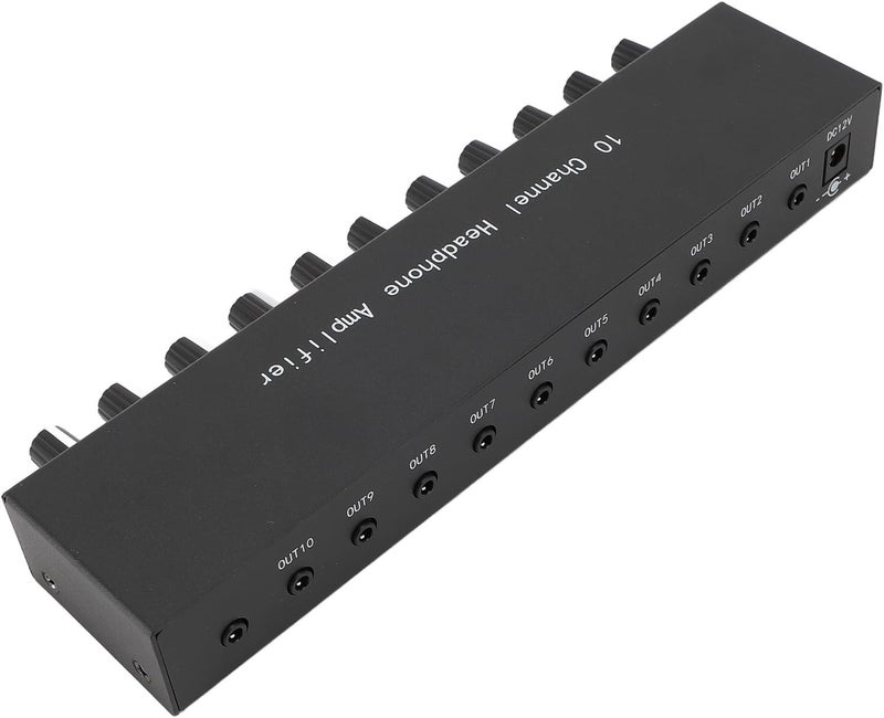 10 Channel Headphone Amplifier, 1 in 10 Out Stereo Audio Amp Portable Music Distributor Headphone Splitter, Stereo Amplifier for Studio and Stage - Image 5