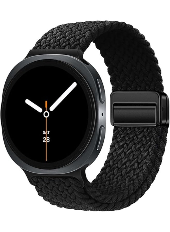 Stretchy Braided Bands Compatible with Samsung Galaxy Watch 8 Band 40mm 44mm/Galaxy Watch 8 Classic 46mm, Elastic Nylon Wristband Sport Strap for Galaxy Watch 8 2025 Women Men - Image 1