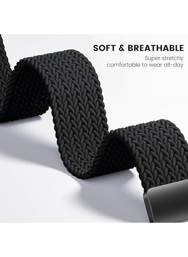 Stretchy Braided Bands Compatible with Samsung Galaxy Watch 8 Band 40mm 44mm/Galaxy Watch 8 Classic 46mm, Elastic Nylon Wristband Sport Strap for Galaxy Watch 8 2025 Women Men - Image 4