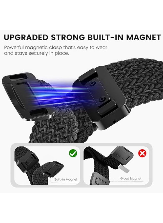 Stretchy Braided Bands Compatible with Samsung Galaxy Watch 8 Band 40mm 44mm/Galaxy Watch 8 Classic 46mm, Elastic Nylon Wristband Sport Strap for Galaxy Watch 8 2025 Women Men - Image 3