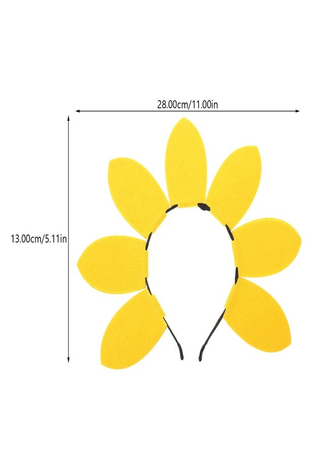 Amosfun Sunflower Headband - Yellow Costume Headwear, Plastic Sunflower Headband for Women, Girls Hair Hoop for Party, Carnival, Birthday, Halloween, Fancy Dress, Cosplay, Stage Performance - Image 2