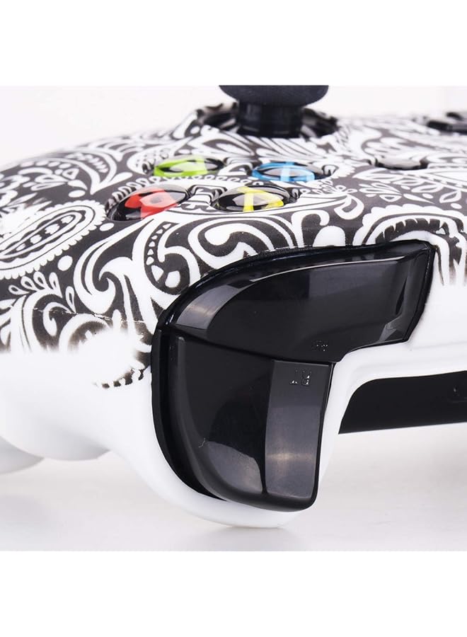 Printing Rubber Silicone Cover Skin Case For Xbox One S/X Controller X 1(Flowers&White) With Pro Thumb Grips X 8 - Image 5