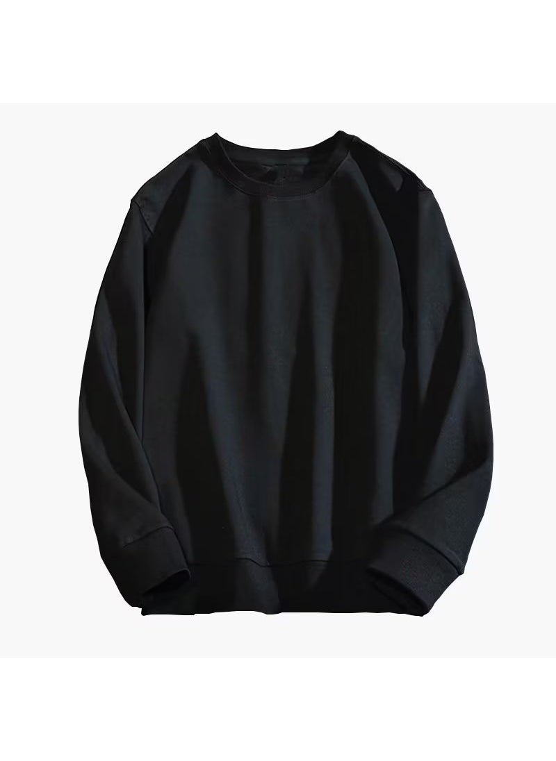 Generic - Loose Fit Mens Hoodie Spring Autumn round Neck Casual Long Sleeve Youth Popular Overhead Sweatshirt Comfortable Spring Fashion fog blue - Image 1