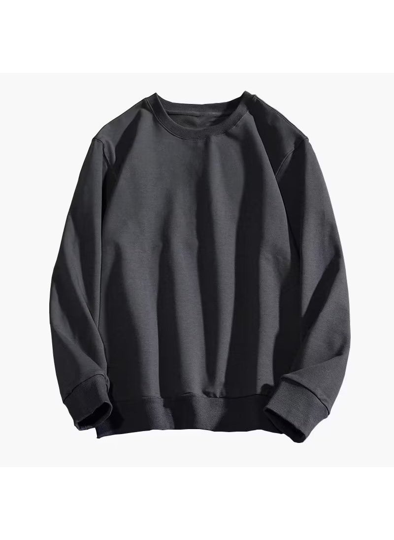 Generic - Loose Fit Mens Hoodie Spring Autumn round Neck Casual Long Sleeve Youth Popular Overhead Sweatshirt Comfortable Spring Fashion fog blue - Image 1
