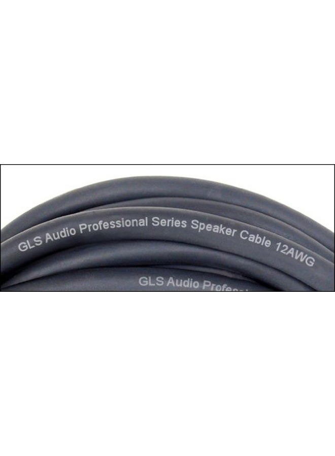 GLS Audio Speaker Cable 1/4 inch to 1/4 inch - 12 AWG Professional Bass/Guitar Speaker Cable for Amp - Black, 3 Ft. - Image 2