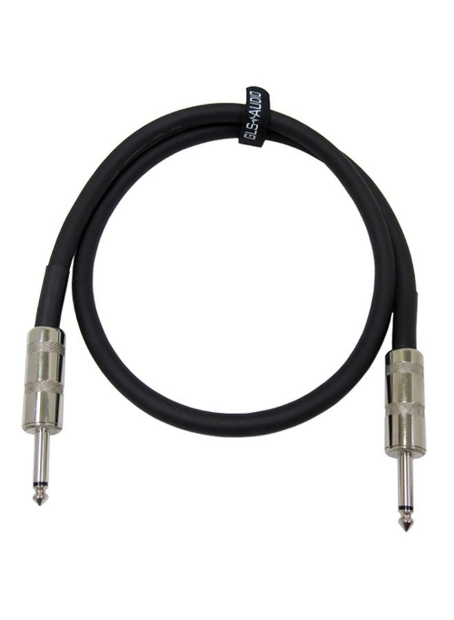 GLS Audio Speaker Cable 1/4 inch to 1/4 inch - 12 AWG Professional Bass/Guitar Speaker Cable for Amp - Black, 3 Ft. - Image 1