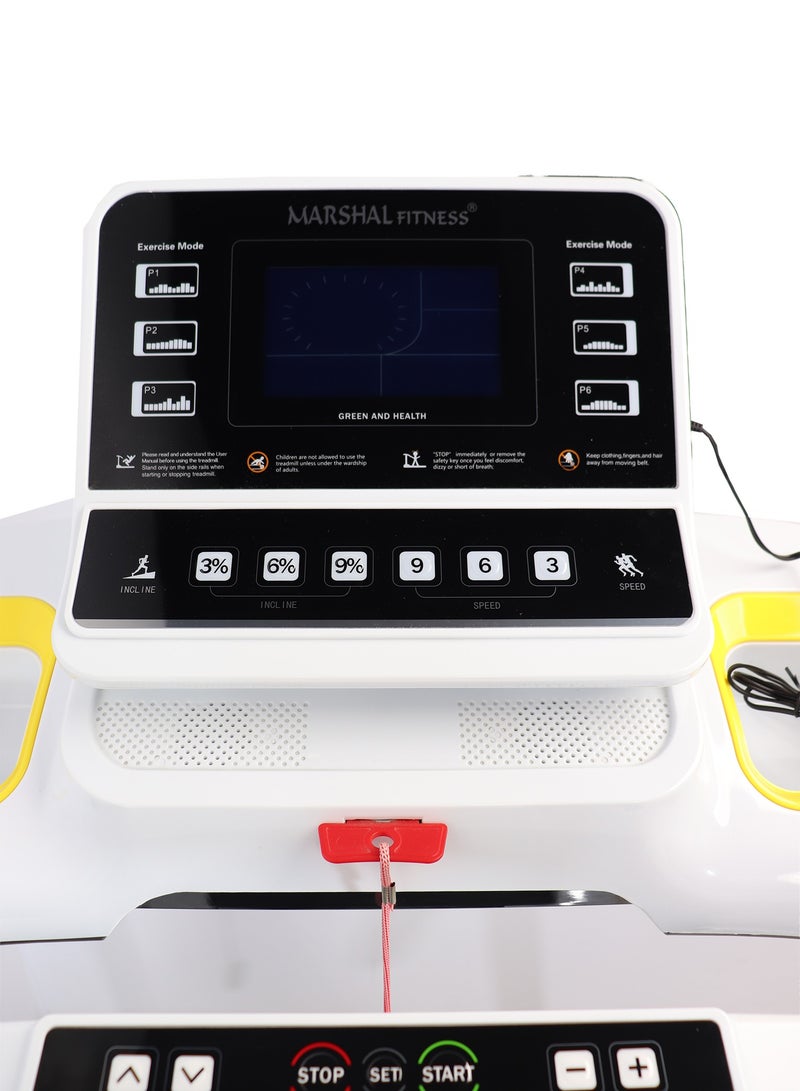 Marshal Fitness MF-3325-1-45C Electric Incline 4 HP DC Motor Foldable LCD Display Treadmill With Bluetooth MP3 USB And Speaker For Home Use - Image 3
