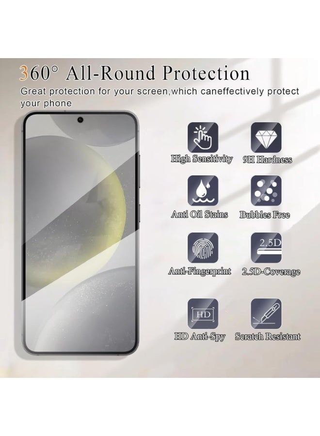 موز [2 Pack] Privacy Screen Protector for Samsung Galaxy S24, Anti-Spy 9H Tempered Glass, Full Coverage, Scratch Resistant,28 ° Full Screen Anti-peeping (Samsung Galaxy S24) - Image 2