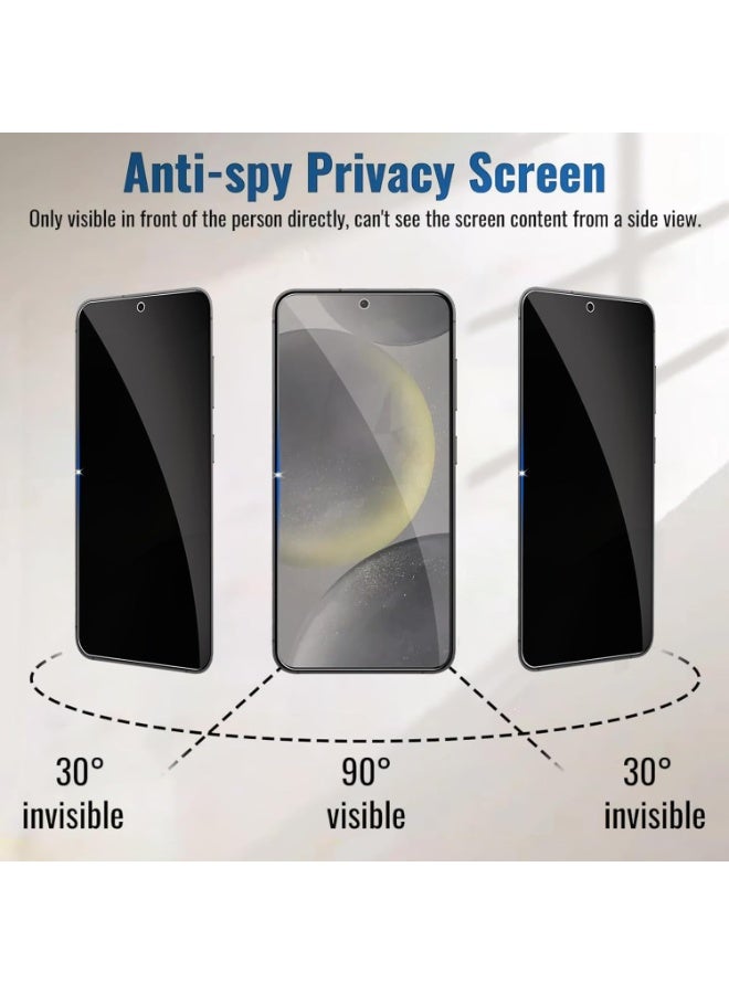 موز [2 Pack] Privacy Screen Protector for Samsung Galaxy S24, Anti-Spy 9H Tempered Glass, Full Coverage, Scratch Resistant,28 ° Full Screen Anti-peeping (Samsung Galaxy S24) - Image 3