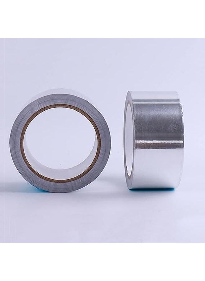 Generic - Aluminium Foil Adhesive Insulation Tape, 0.05mm*4.8cm*50m Heavy Duty Premium Metal Tape Aluminium Foil Duct Tape for HVAC, Sealing, Patching Hot and Cold Air Ducts - Image 1