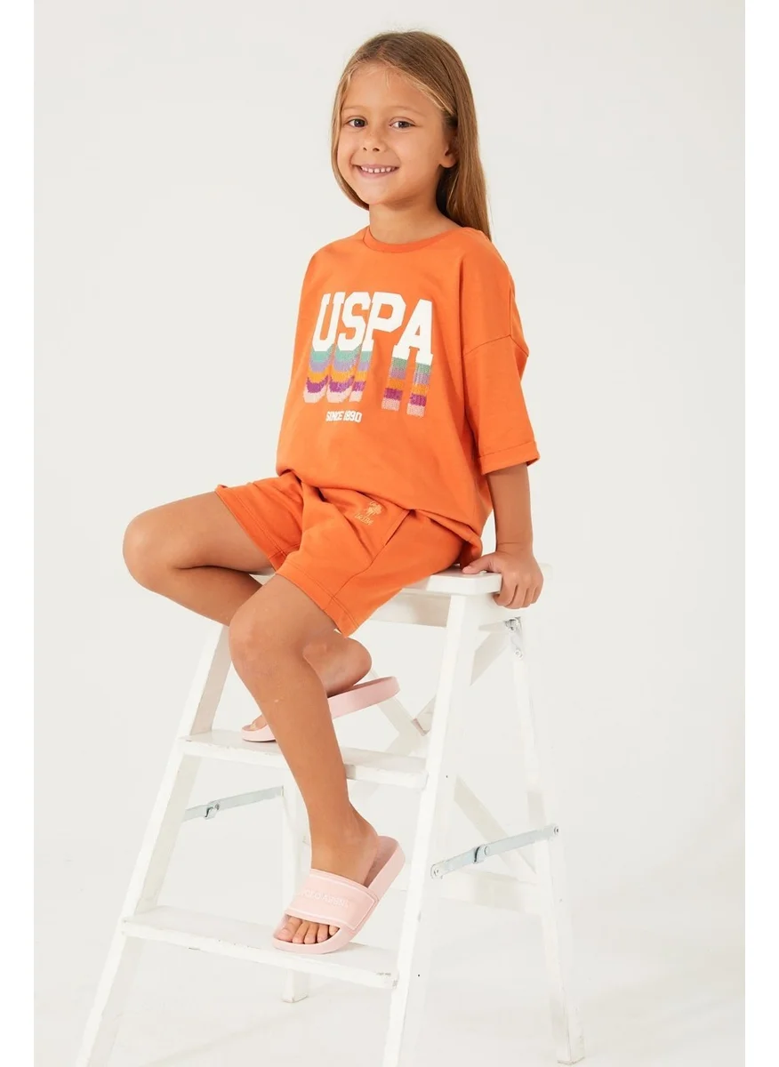 U.S. Polo Assn. Base. Polo Assn. Orange Girls' Suit