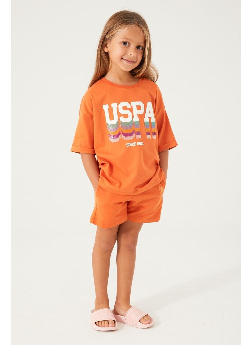 U.S. Polo Assn. - Base. Polo Assn. Orange Girls' Suit - Image 1