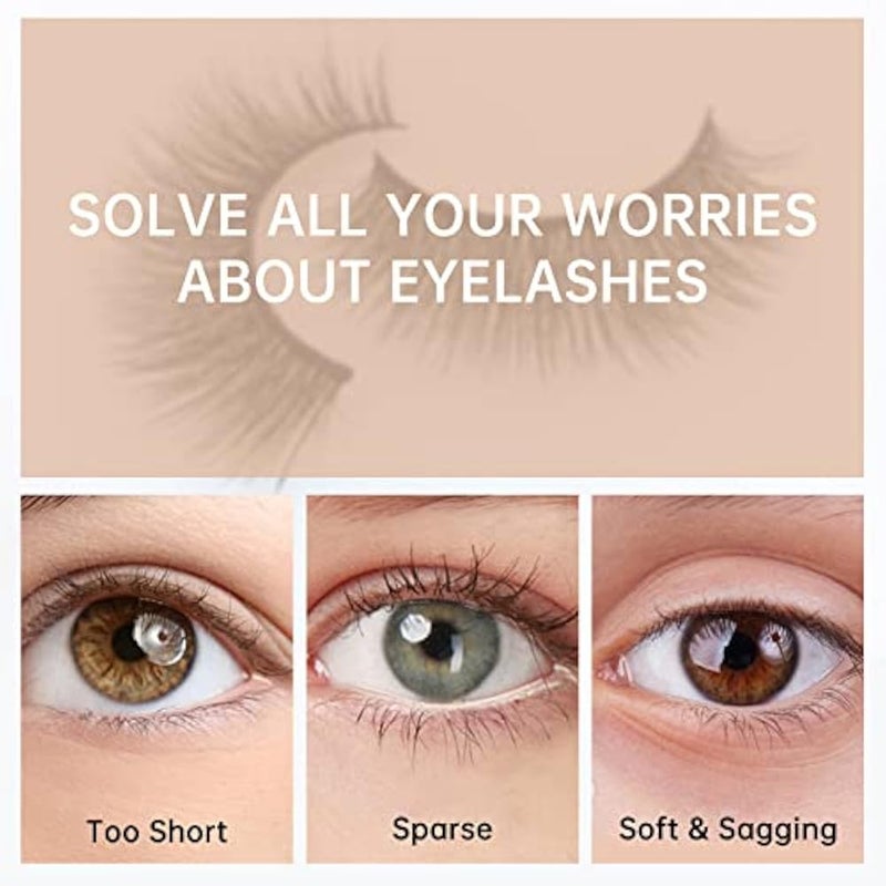 Natural False Lashes 10D Faux Mink Eyelashes Soft Light Volume Handmade Wispy Fake Eyelashes Reusable Eye Lashes Pack 8 Pairs - Image 3
